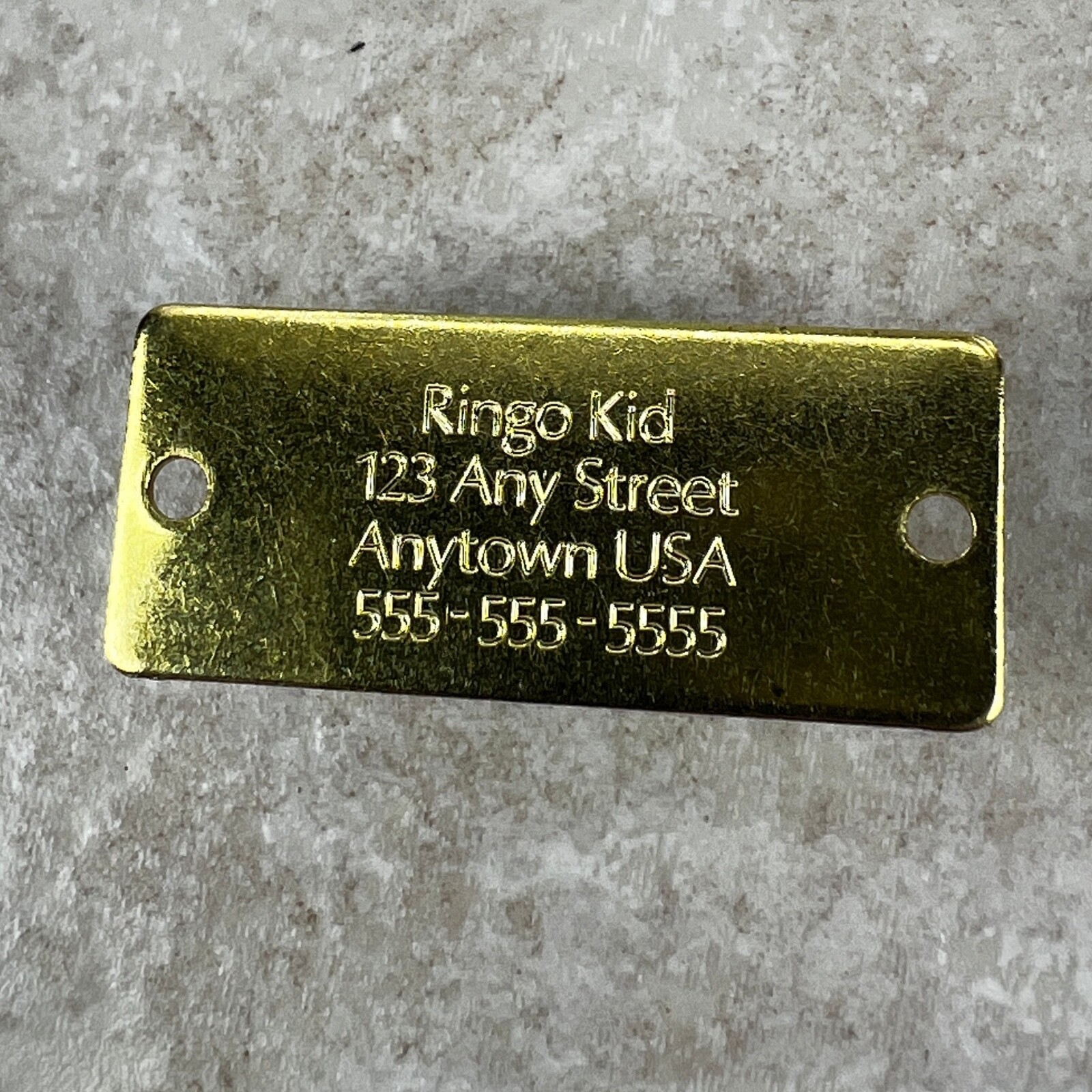 Custom Engraved Tags Personalized NAME PLATE Tags Name Plate RUSTIC BRASS SMALL