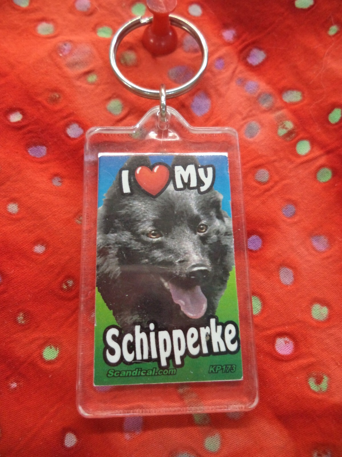 SCANDIAL PET KEY CHAINS – DOUBLE SIDED – I LOVE MY __DOG__ YOU PICK BREED! #4