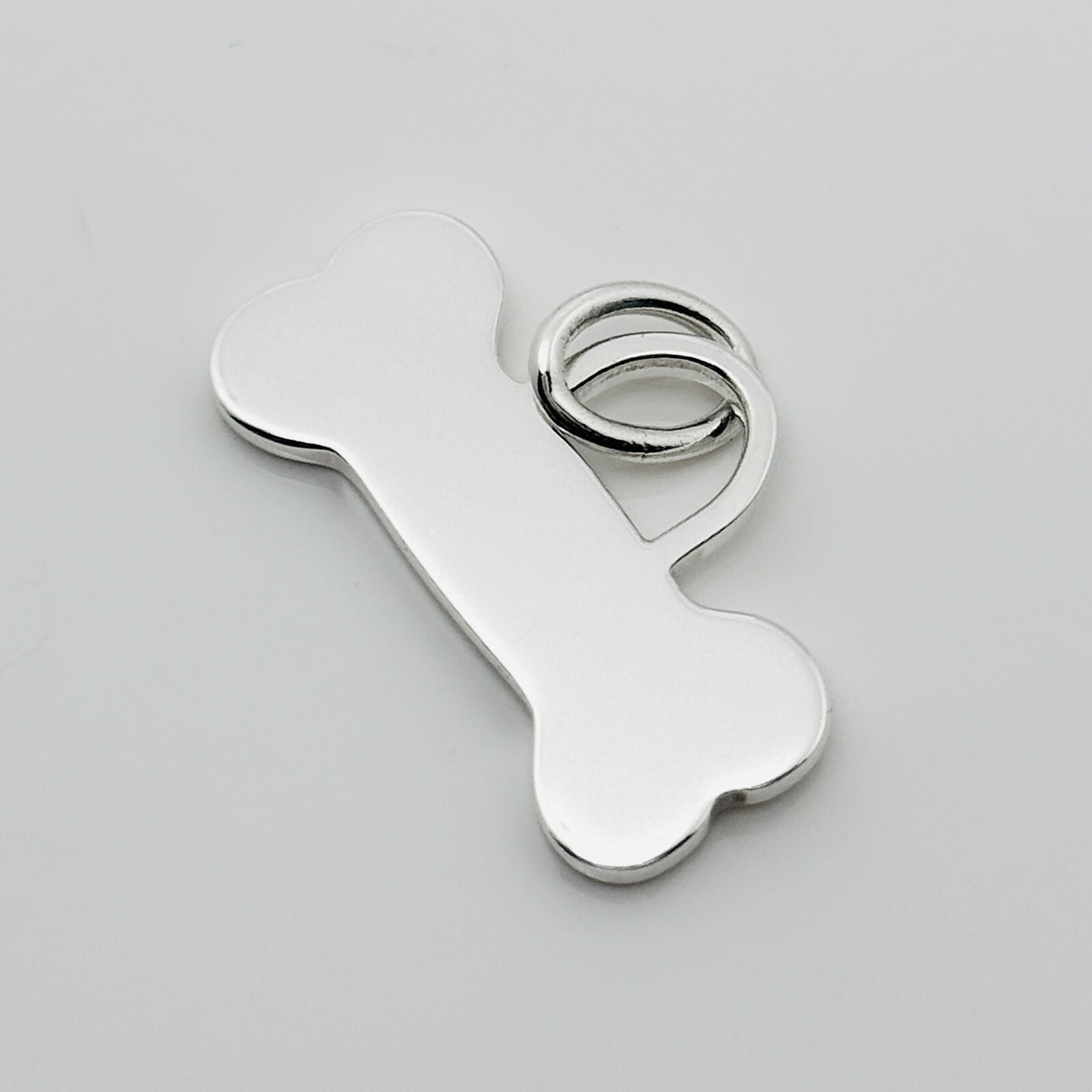 Tiffany & Co Dog Bone Pet ID Tag in Sterling Silver Engravable Charm or Pendant