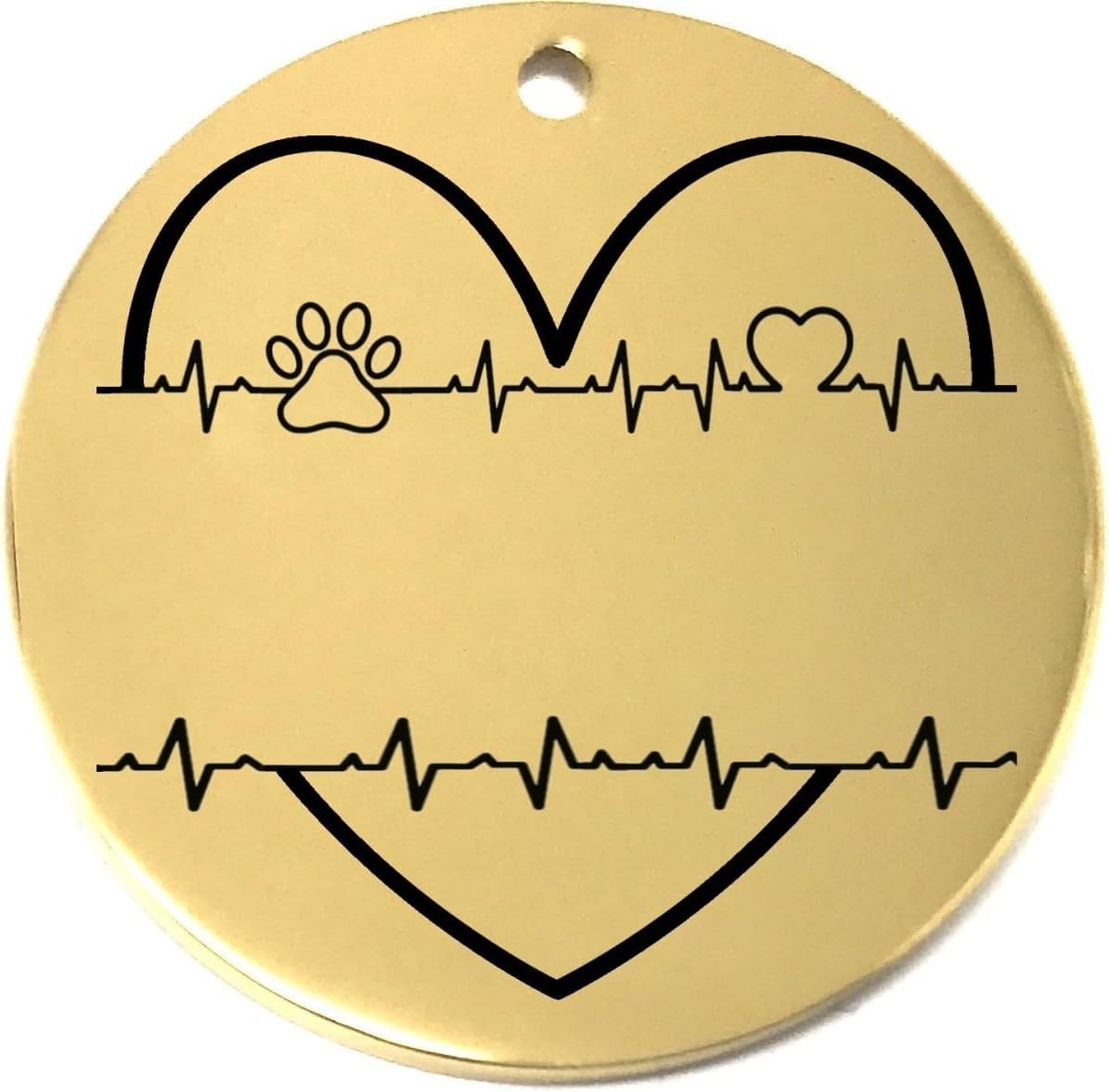 Heart Custom Pet Name Tag for Dog/Cat Collar – Laser Engraved Pet Lover ID Tag