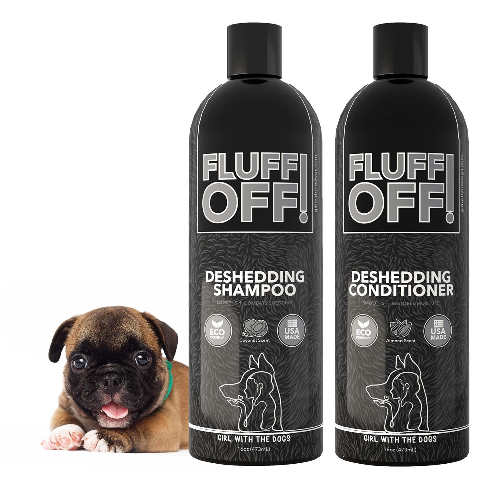 Fluff Off! by Girl With The Dogs, Natural Deshedding Dog & Cat Shampoo and Co…