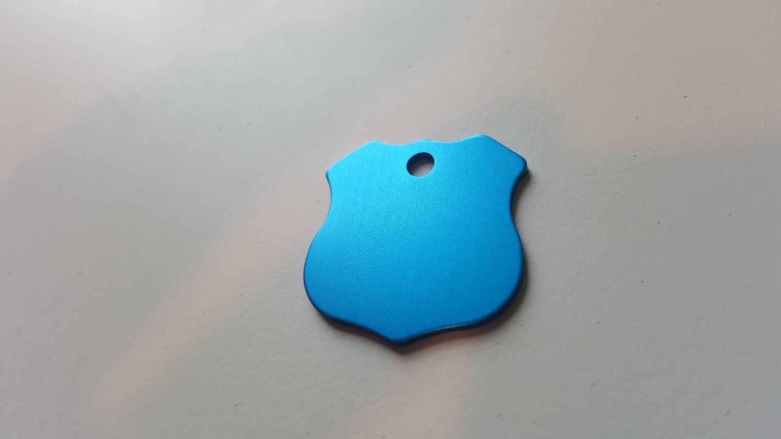 PET TAG POLICE SHIELD BADGE ID DOG TAGS PREMIUM FULLY ANODIZED DIAMOND ENGRAVED