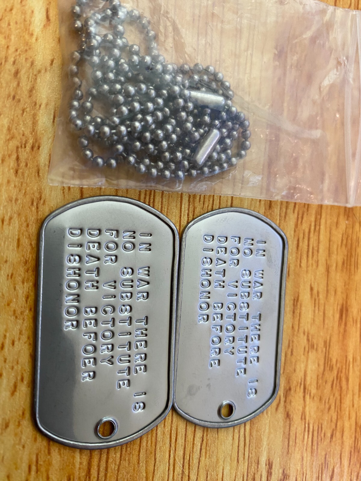 Military Dog Tags with Chain