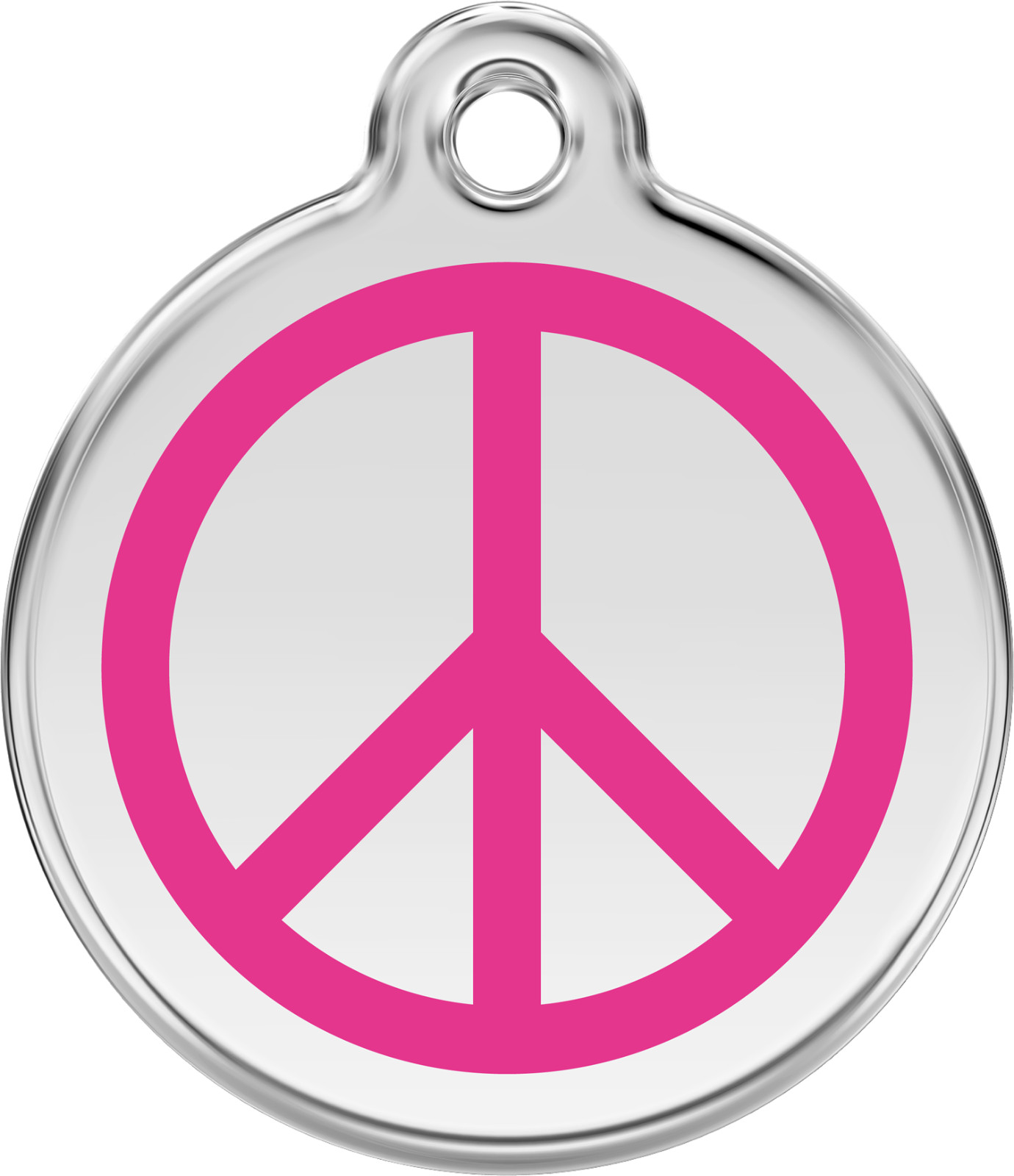 Steel Red Dingo Peace ID Dog Tag Black Purple Blue Green Yellow Orange Red Pink