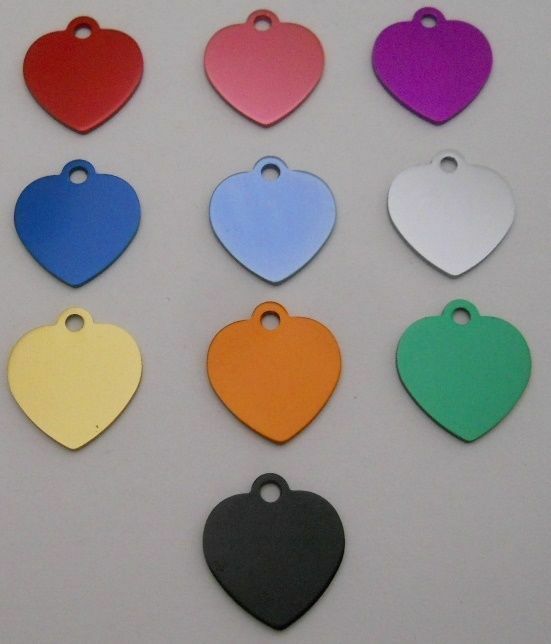 Pet Dog Cat Blank tags Bulk shelters rescues 5 pc lots Small Heart