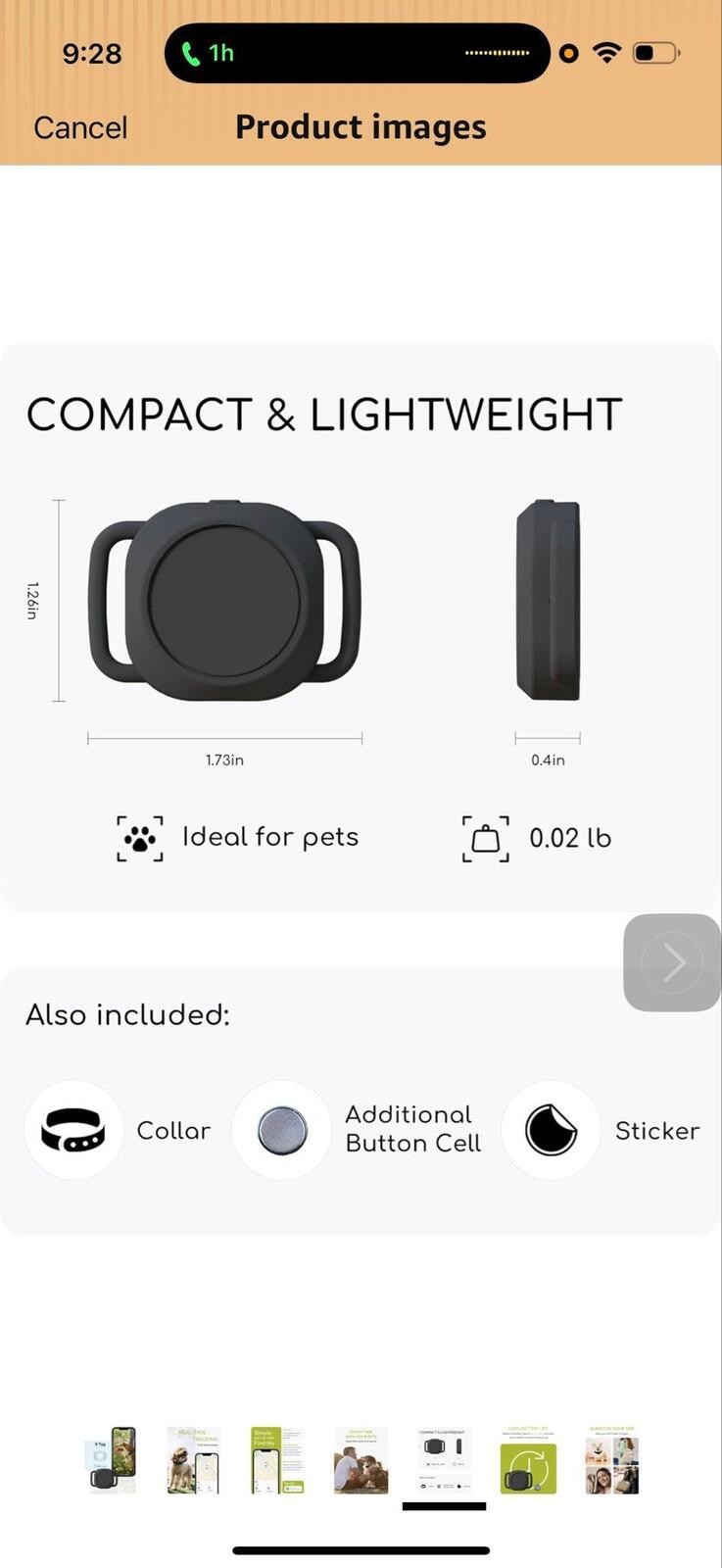 X Tag Bluetooth Tracker for Pets Compatible with Apple Find My
