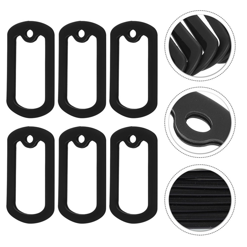 8 Pcs Dog Tag Protective Cover Engravable Tags Silicone Protector
