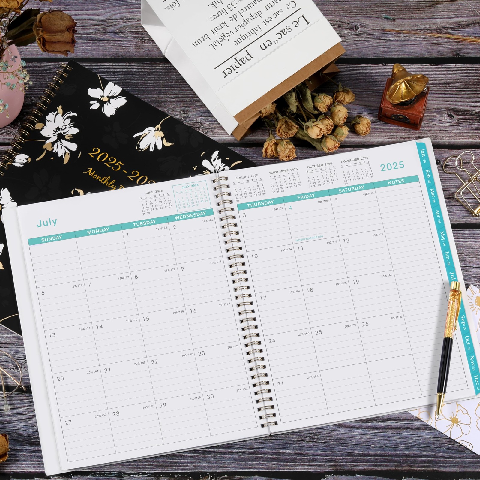 2025-2026 Monthly Planner – 18 Month Planner 2025-2026 from Jul. 2025 – Dec. …