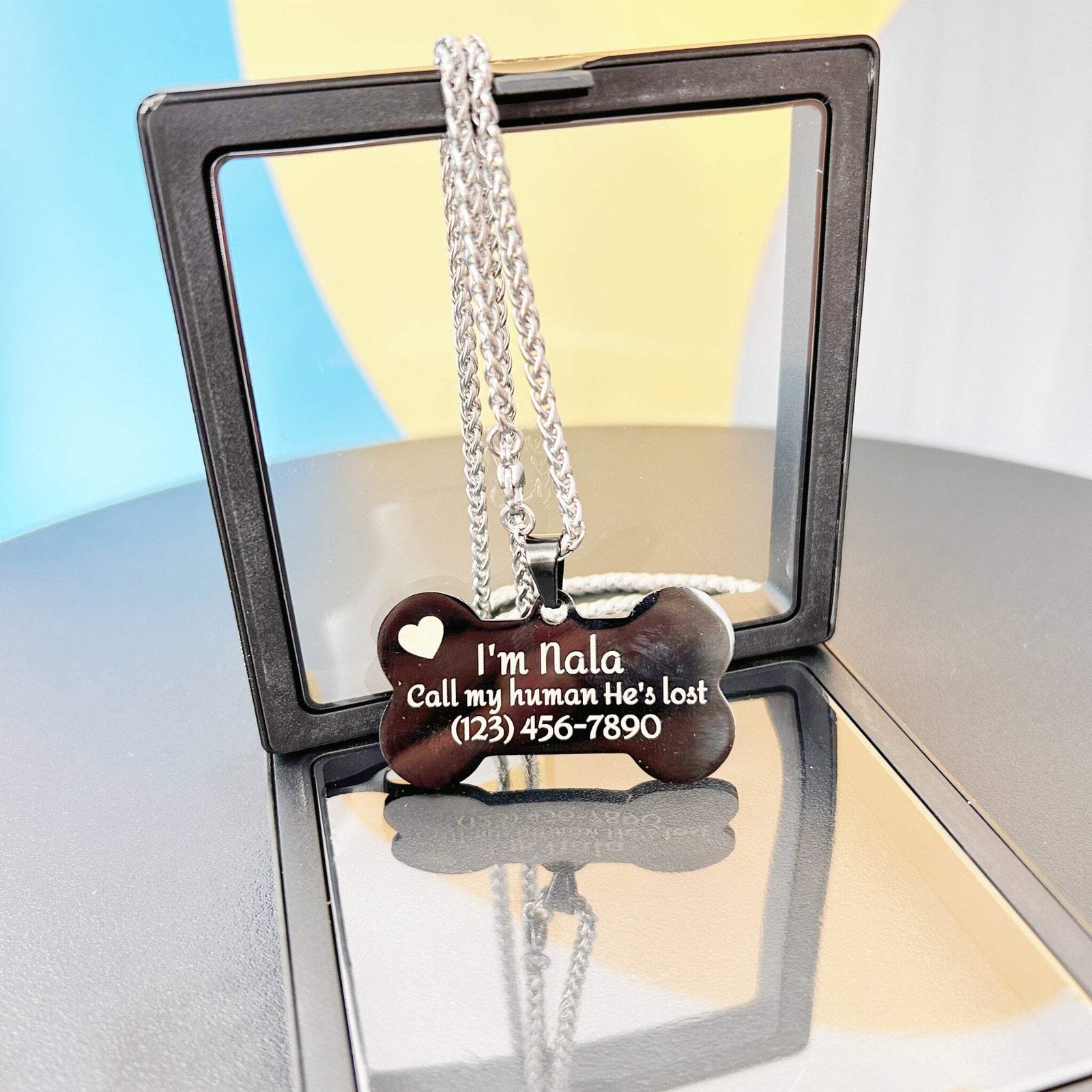 Personalized Bone Shaped Dog Tag – Stainless Steel Pet ID