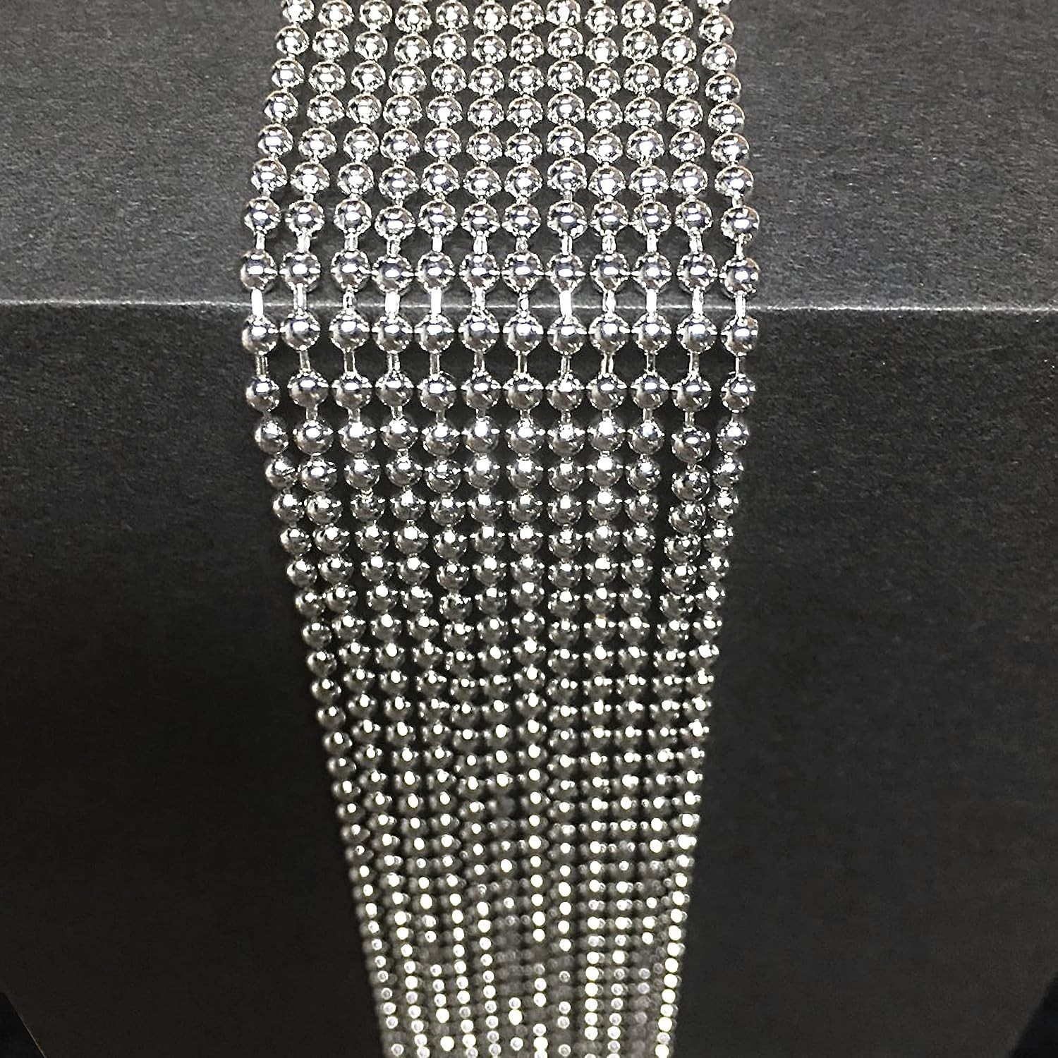 50-Pack 24-Inch Nickel-Plated Dog Tag Chain Necklaces for DIY Jewelry Making