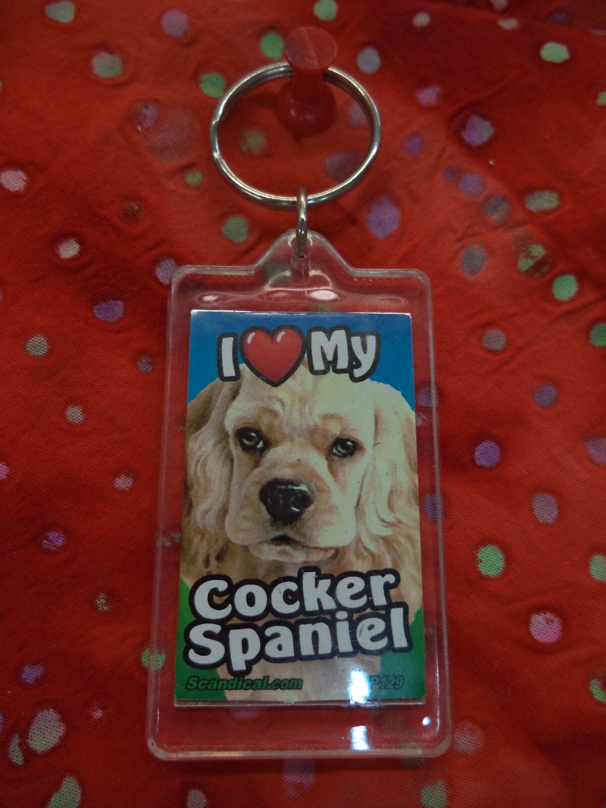 SCANDIAL PET KEY CHAINS – DOUBLE SIDED – I LOVE MY __DOG__ YOU PICK BREED! #4