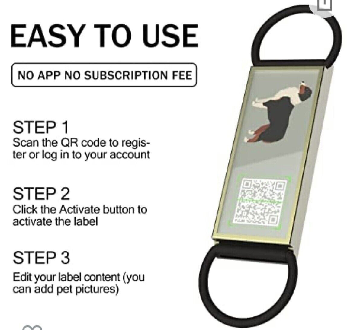 DISONTAG QR Dog Tags Personalized Dog Tags, Sliding Mute Dog ID Tag NEW!!!!