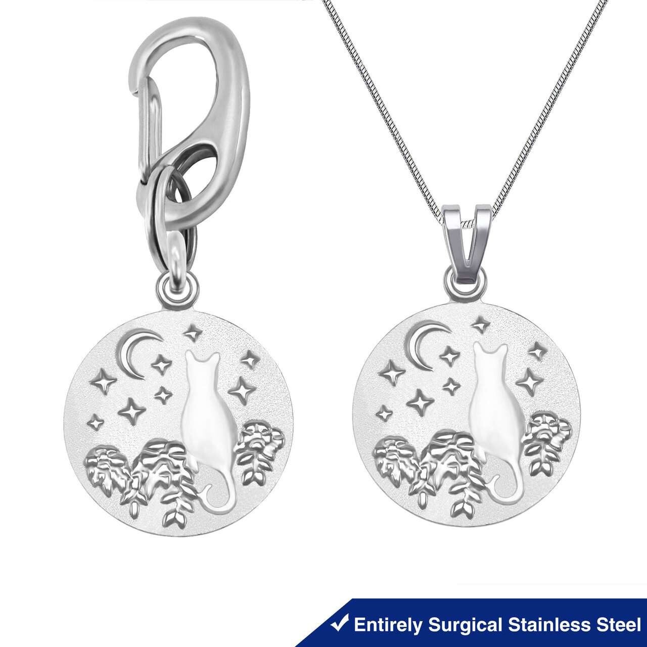 LEASH KING Star Moon Cat ID Tag / Necklace