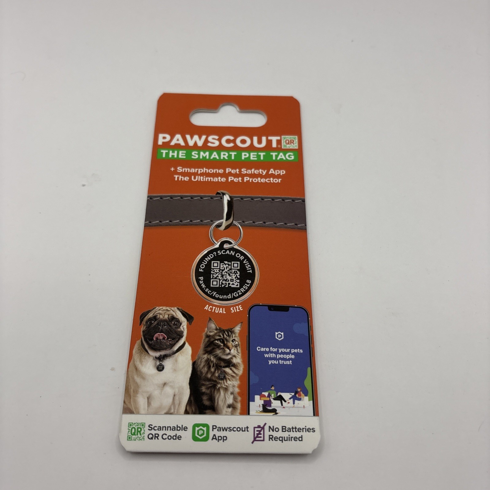 Pawscout QR The Smart Pet Tag Finder for Dogs/Cats Connects To Your Phone