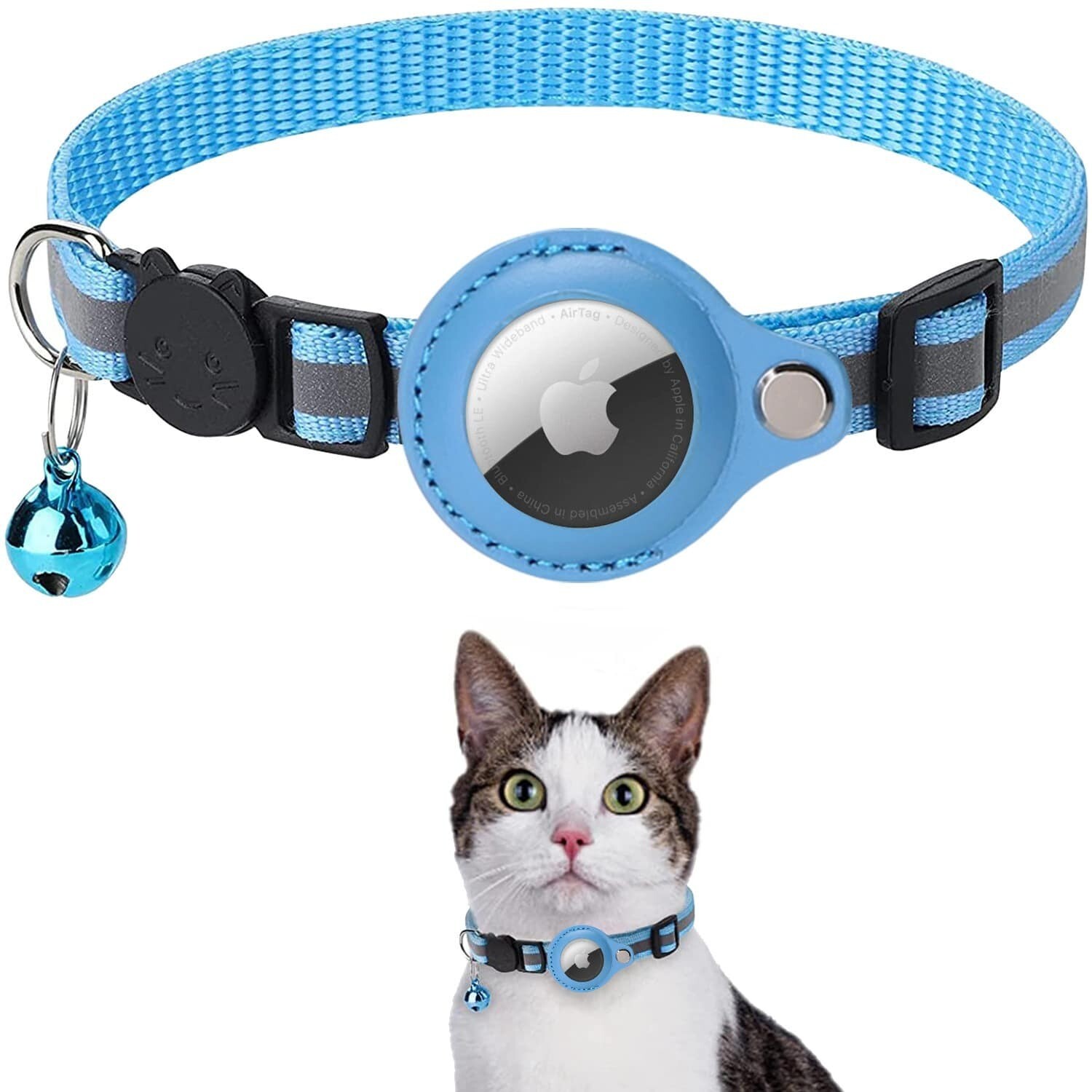 Pet Daily Kit Pet Airtag Collars With Reflective Stripes Puppy & Kitten Collars