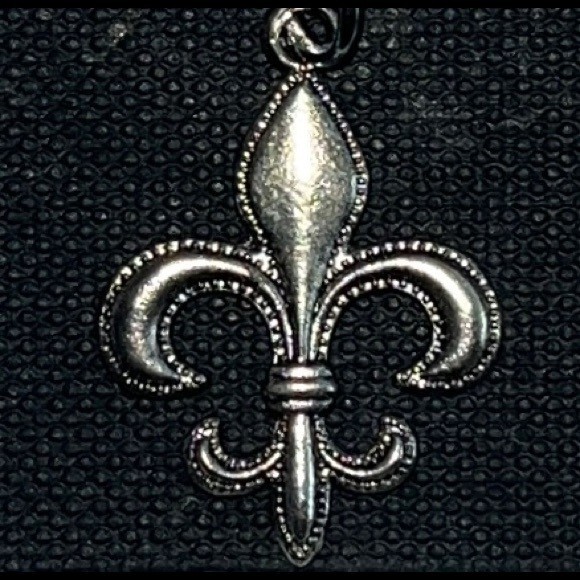 Fleur De Lis Dog Charm by Mirage Pet Lobster Claw 1 5/8″ Length 1/2″ Wide