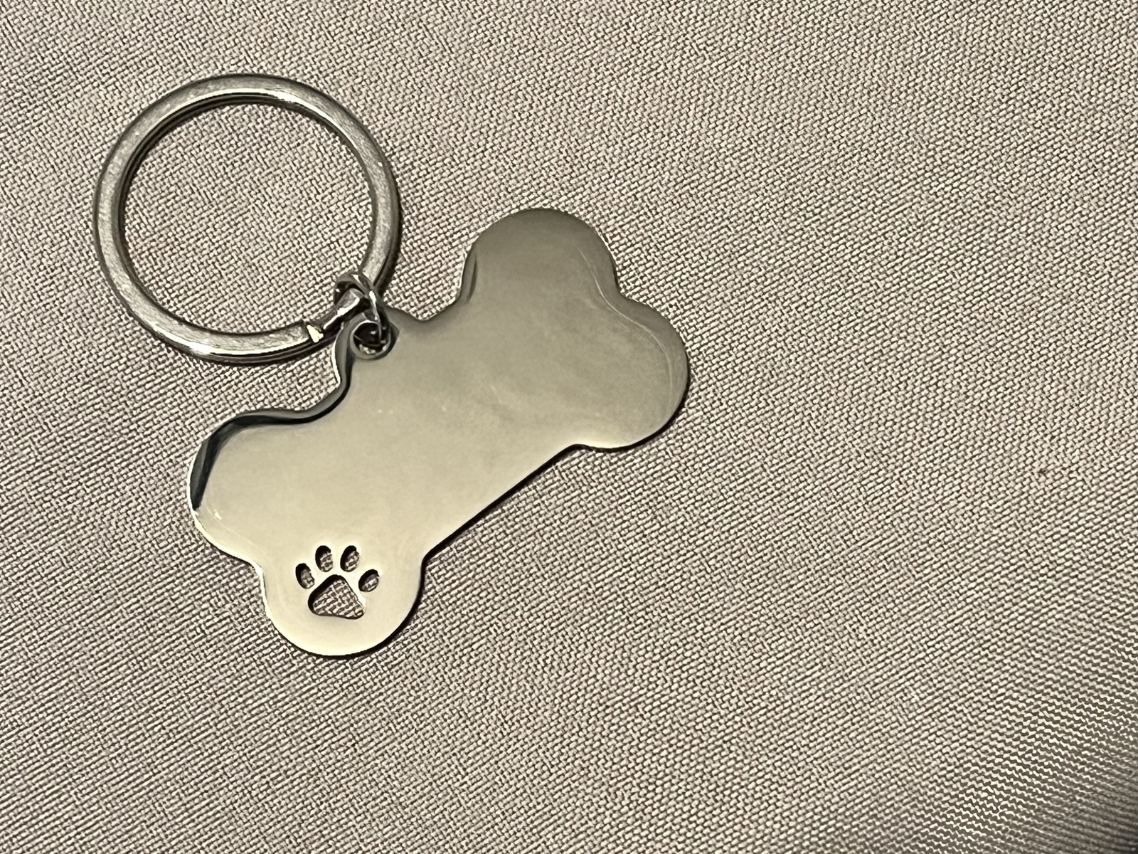 Blank Engravable Set Of 3 Bone shaped ID Tags with Hollow Footprint