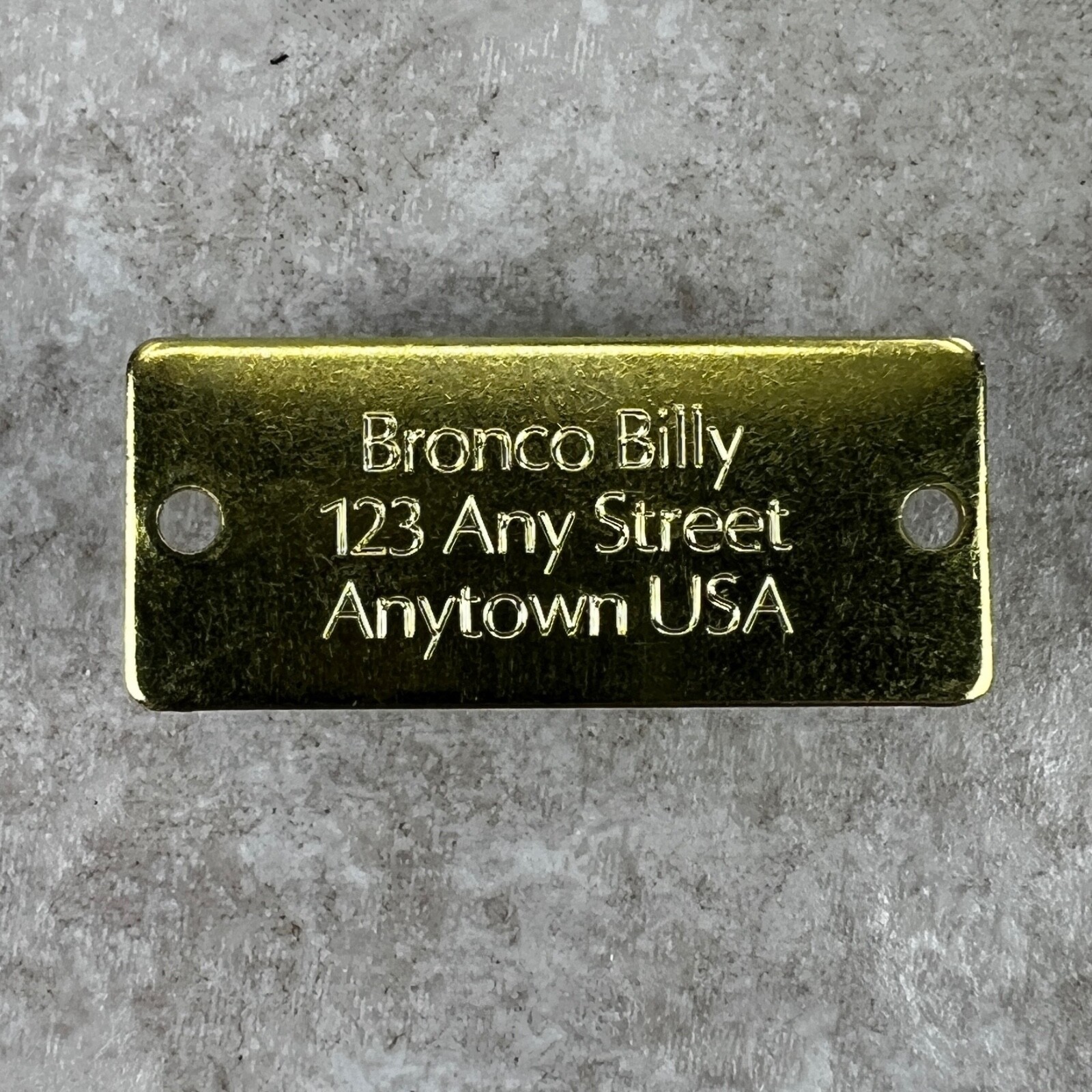 Custom Engraved Tags Personalized NAME PLATE Tags Name Plate RUSTIC BRASS SMALL