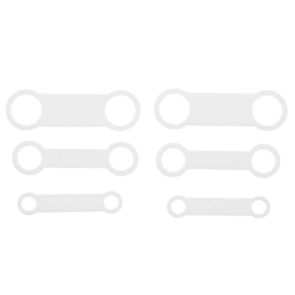 6 Pcs Pet Dog Tag Belt Silicone Silencers Elastic Band Tags Slide