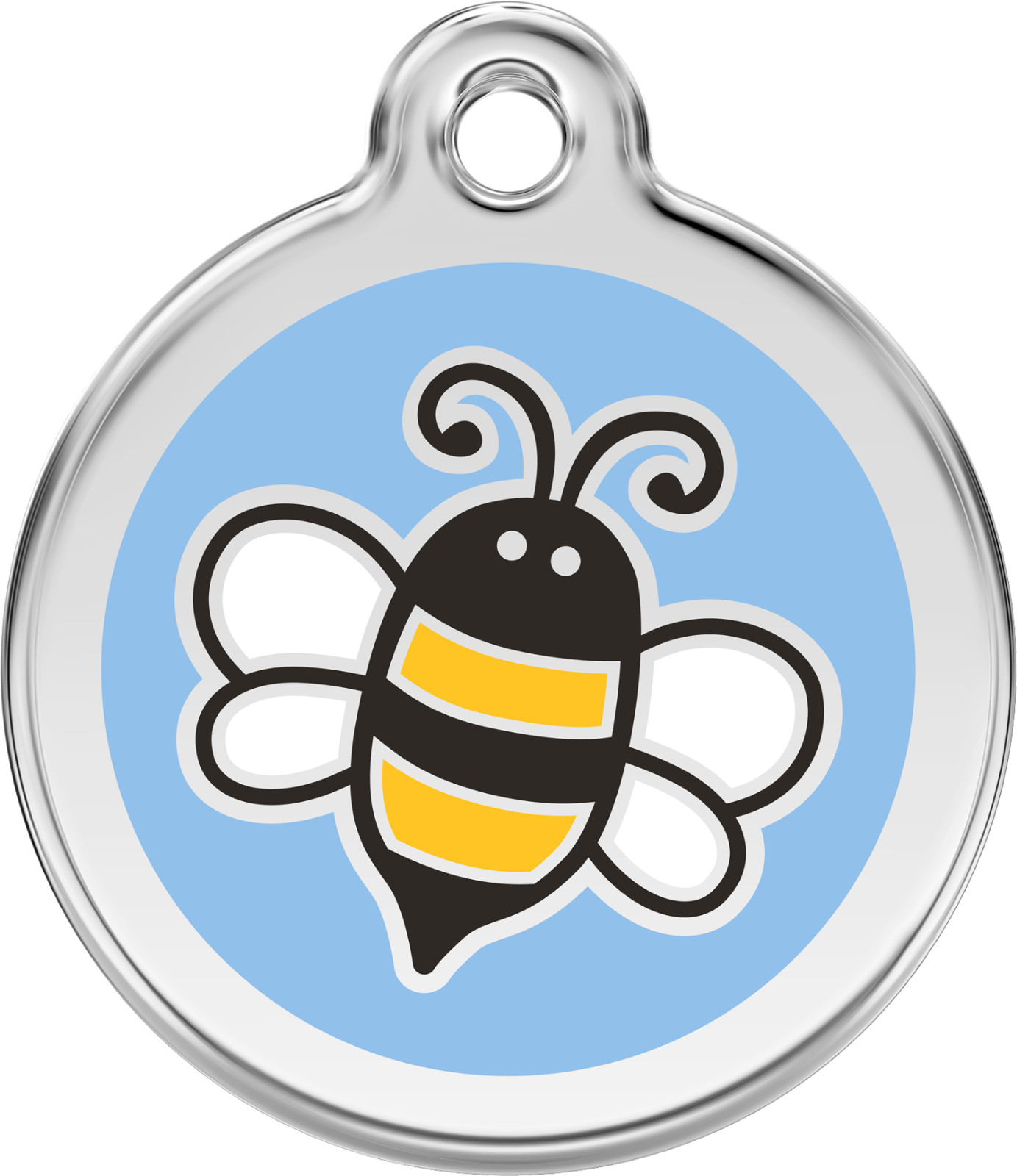 Stainless Steel Red Dingo Bumble Bee ID Charm Dog Tag Pink Blue Yellow