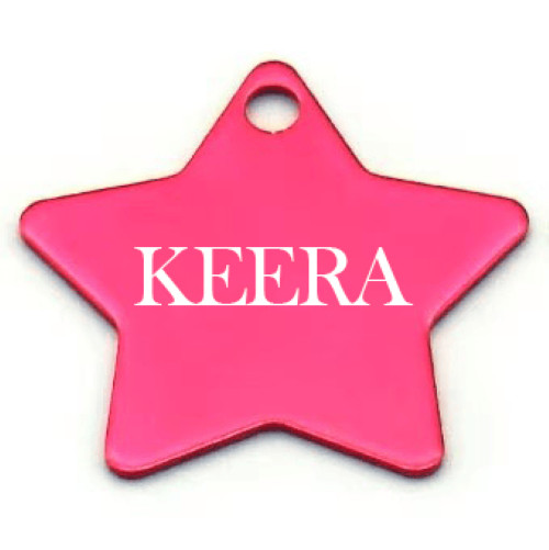 Custom Star Aluminum Pet ID Tag Engraved Placa Estrella Perro Gato 2 Sizes USA