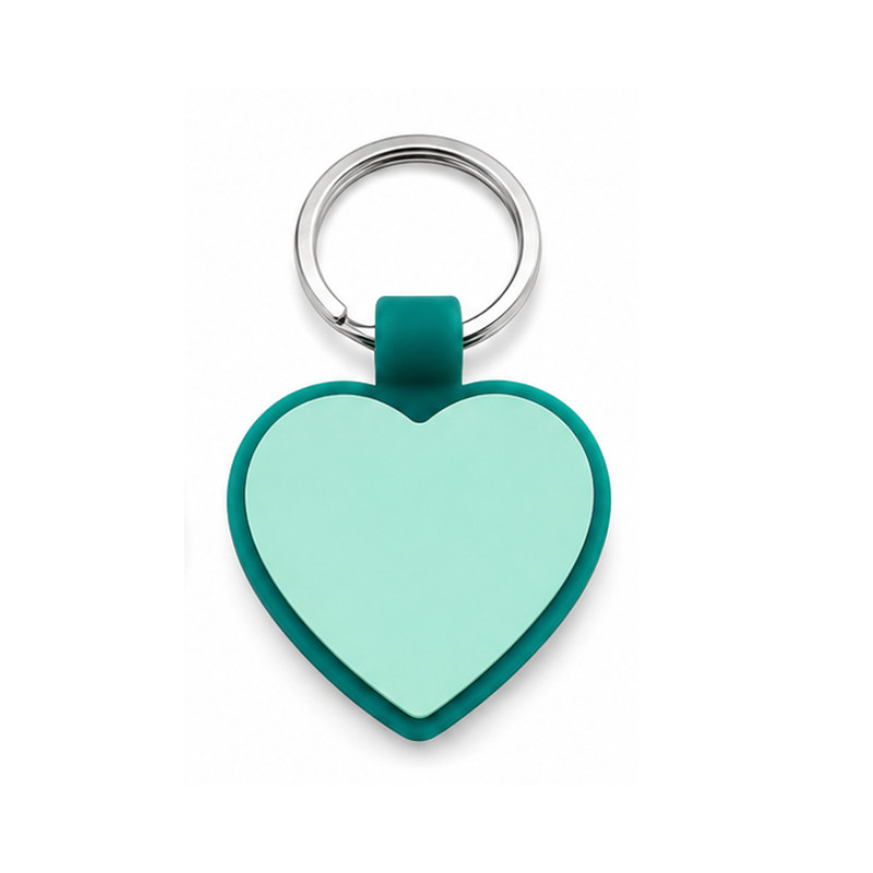 Personalized Heart Silicone Pet ID Tag Custom Engraved Dog Cat Name Tag