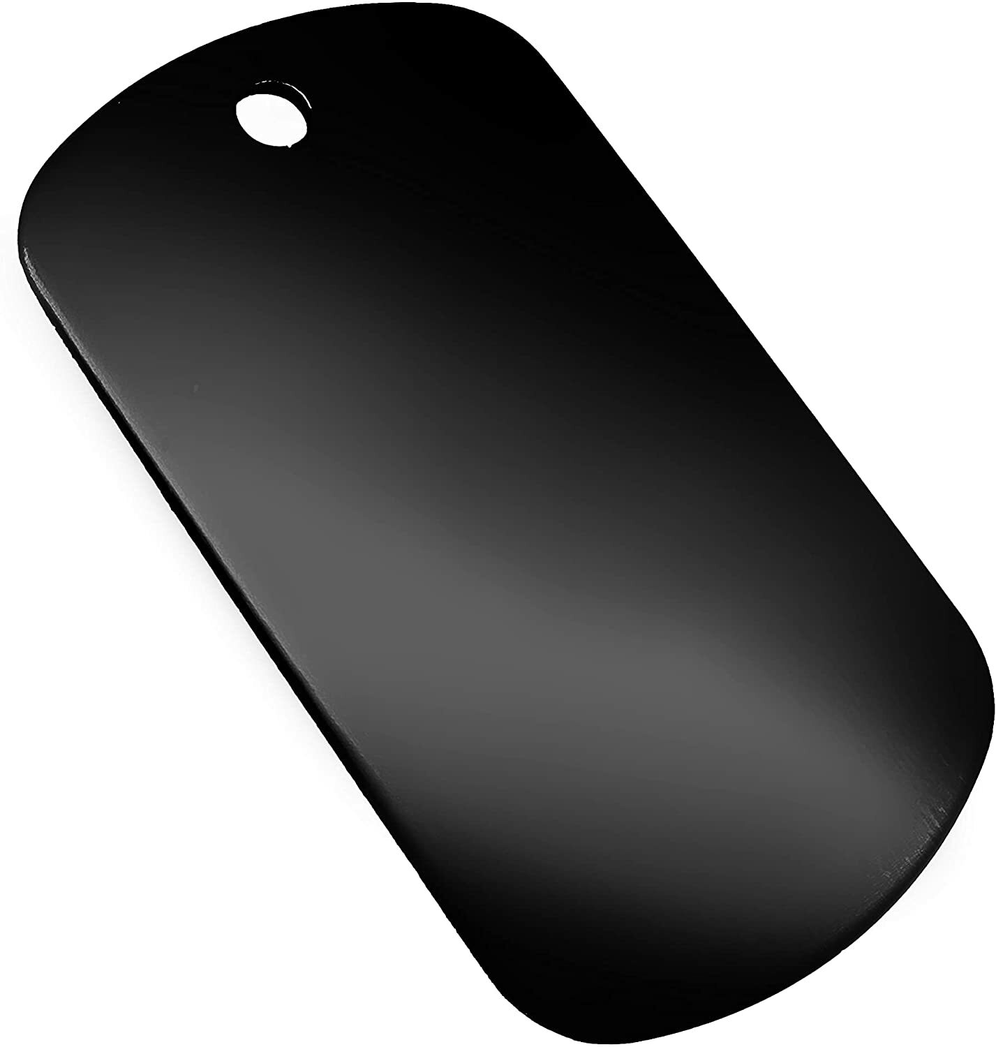 Rectangle Anodized Aluminum Blank Dog Tags for Laser Engraving – BLACK