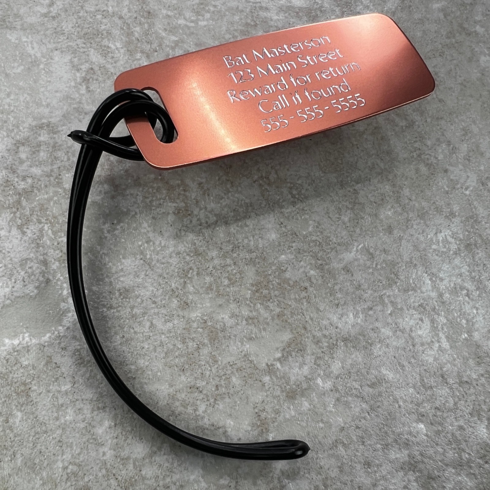 Custom Luggage Tags Baggage Tag Carry On Bag ID ENGRAVED LUGGAGE TAG ROSE GOLD