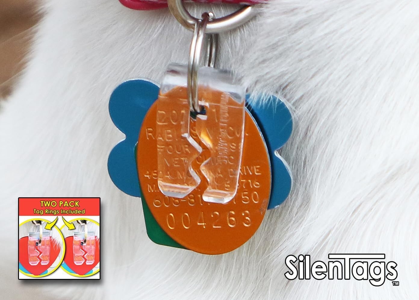 Pet Tag Silencer Clear Two Pack