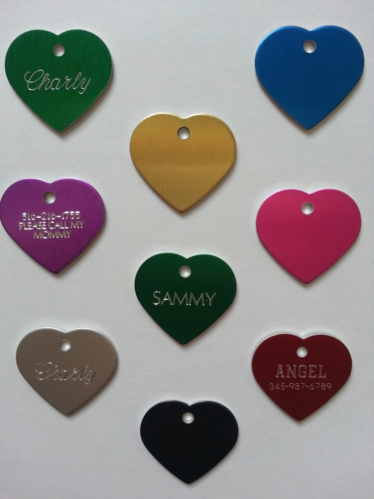 CUSTOM ENGRAVED PERSONALIZED PET TAG ID DOG CAT NAME TAGS DOUBLE SIDE
