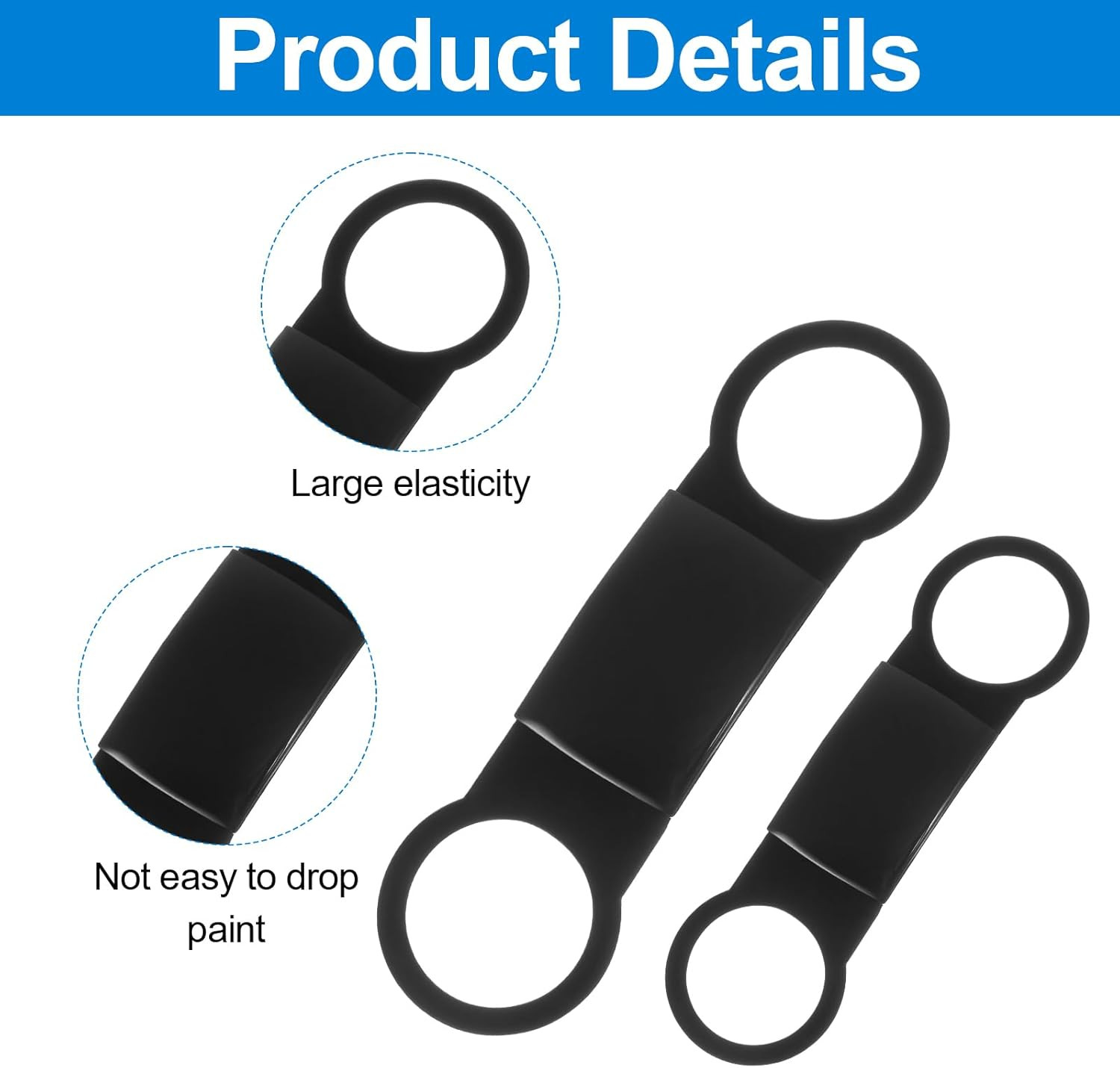 2 PCS Silicone Dog Tag Holder Personalized Slide on Pet Id Tags Silicone Elas…