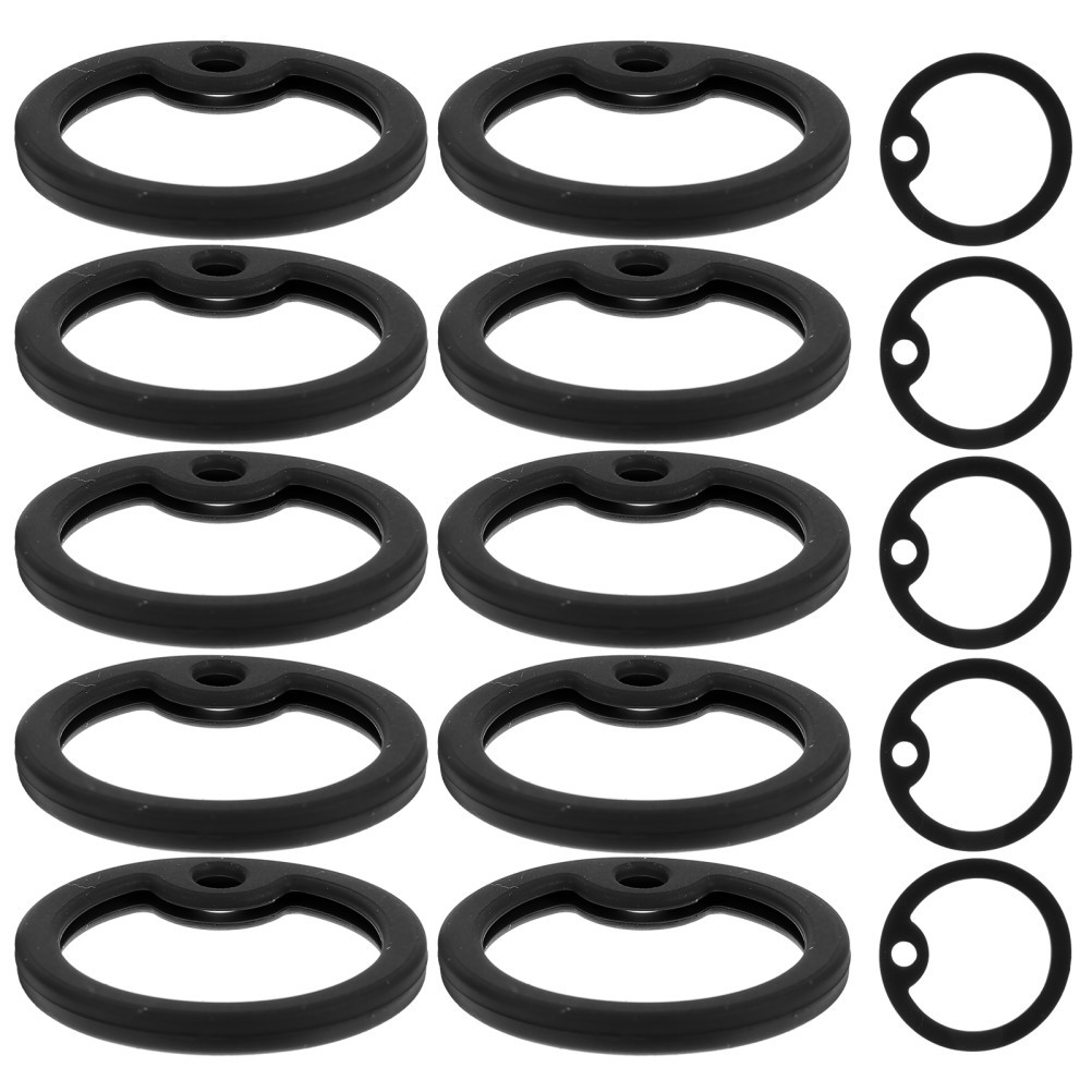 15Pcs Reusable Silicone Dog Tag Silencers Black for Pets with Noise Reduction