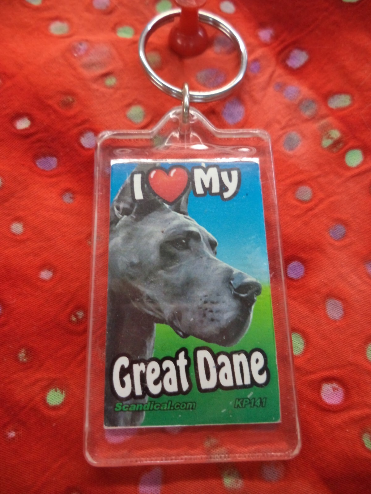 SCANDIAL PET KEY CHAINS – DOUBLE SIDED – I LOVE MY __DOG__ YOU PICK BREED! #4