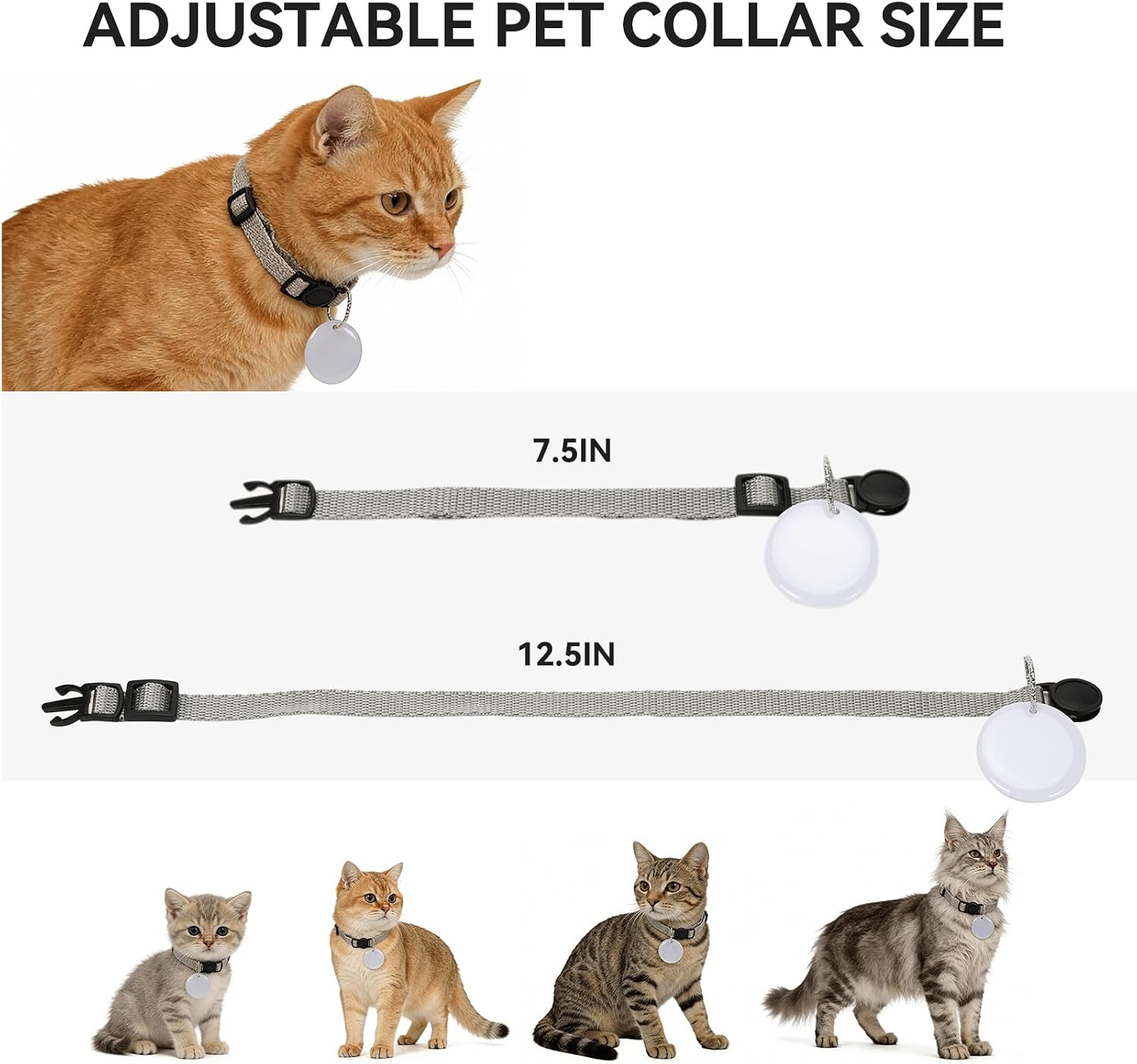 RFID Cat Collar Tag for RFID Cat Feeder, Pet Feeder Collar Accessory for Selecti