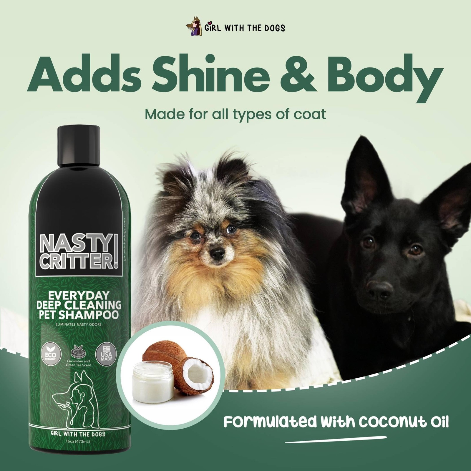Fluff Off! by Girl With The Dogs, Natural Deshedding Dog & Cat Conditioner 16…