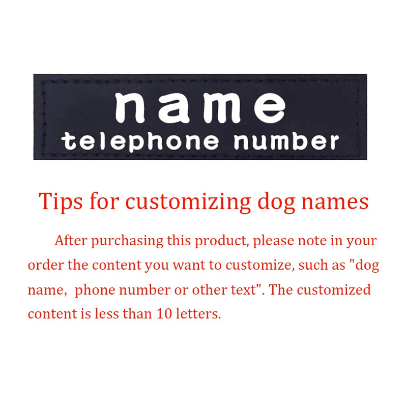 2PCS PU Personalized Dog Name Patches ID Tag For JULUS Pet Harness Label Sticker
