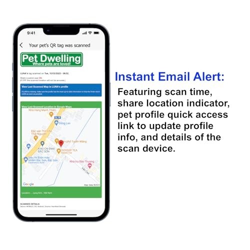 Smart QR Code Pet ID Tag – Personalized Dog & Cat Safety Tag, Instant Alerts, AI