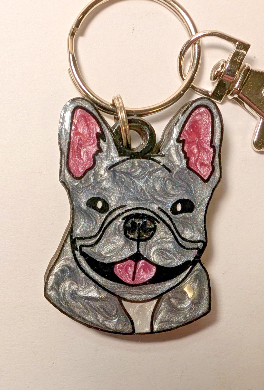 Hand Painted Artisan Dog Charm Keychains