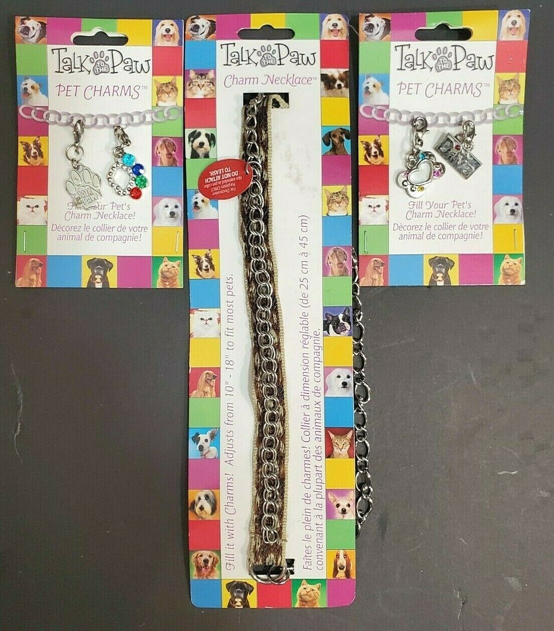 Talk to the Paw Dog Charm Necklace & 4 Pet Charms 10 – 18 inches