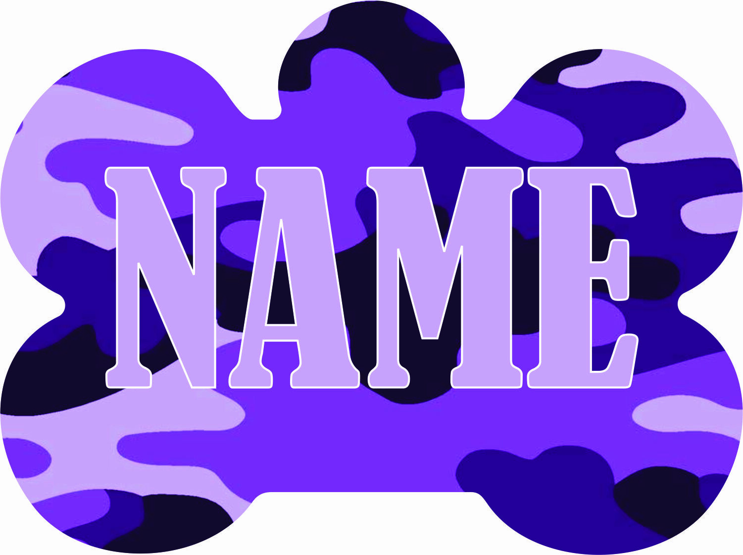 Personalized PET ID TAG Custom CAMOUFLAGE Theme Any Name Dog Tag Printed 2 Sides