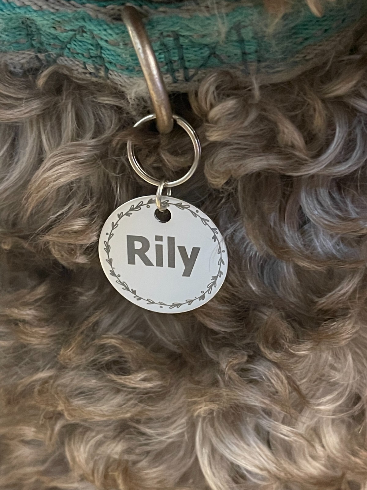 Dog Cat ID Tags Personalized Pet ID Tags Pet Name Tags Round Shape With Design