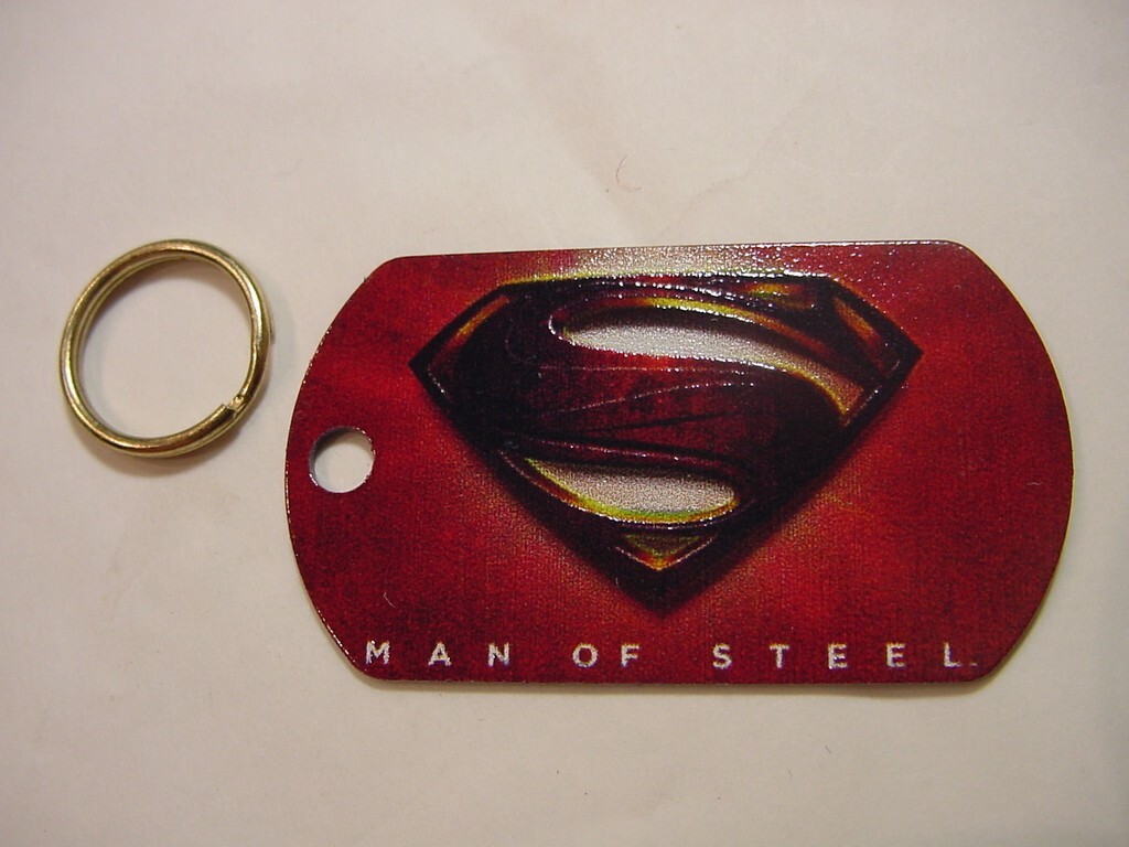 NEW – ENGRAVABLE PET I.D. TAG LUGGAGE TAG – SUPERMAN MAN OF STEEL