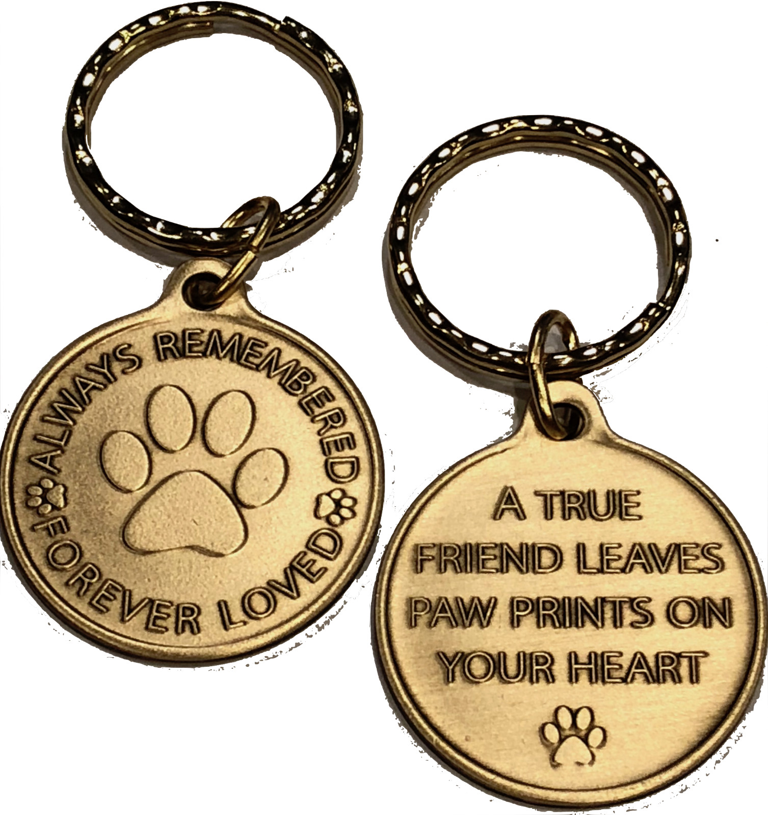 Always Remembered Forever Loved – A True Friend Dog Pet Memorial Key Chain