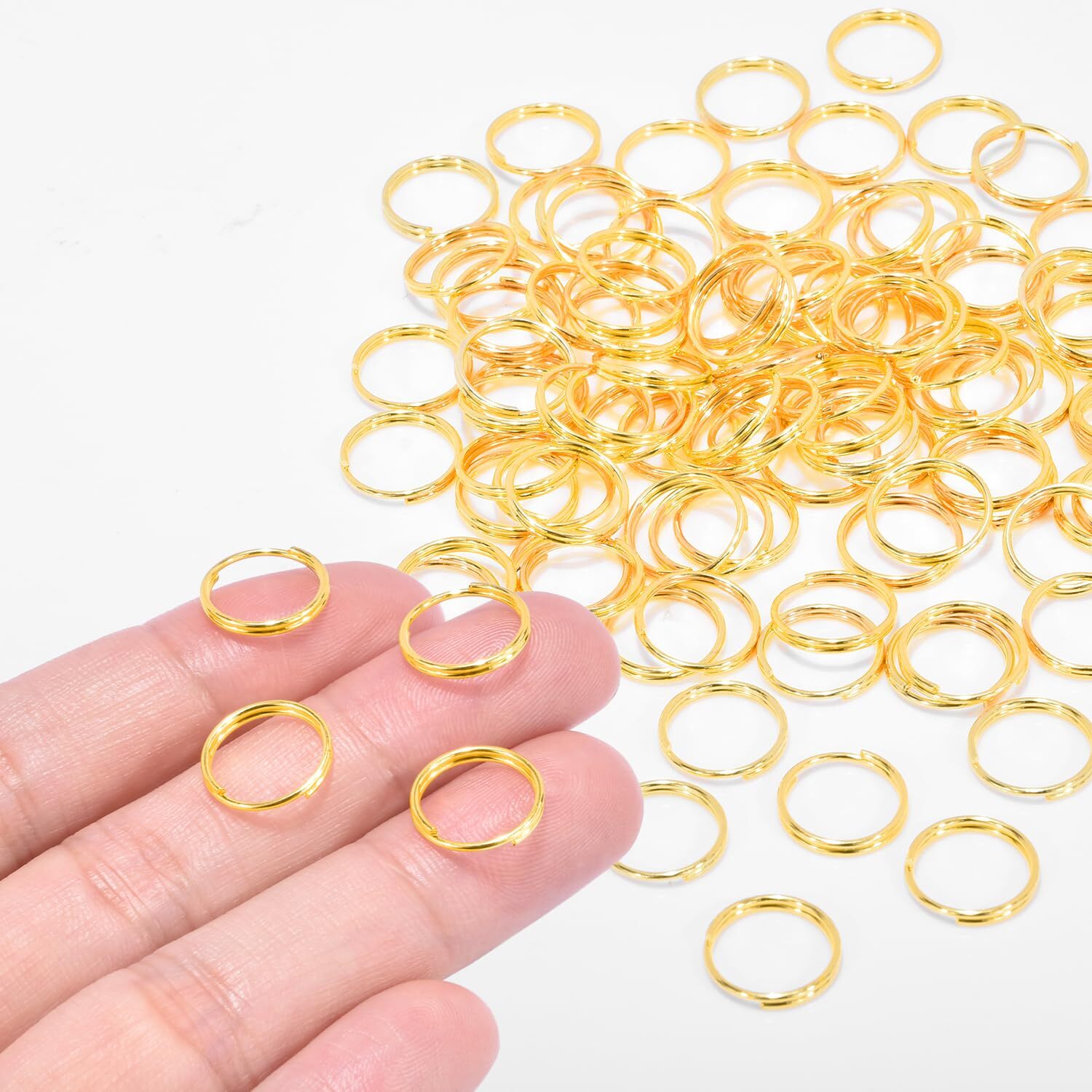 100 Pcs 1/2 Inch Mini Split Key Rings Small Keychain Ring for Craft Car Keys