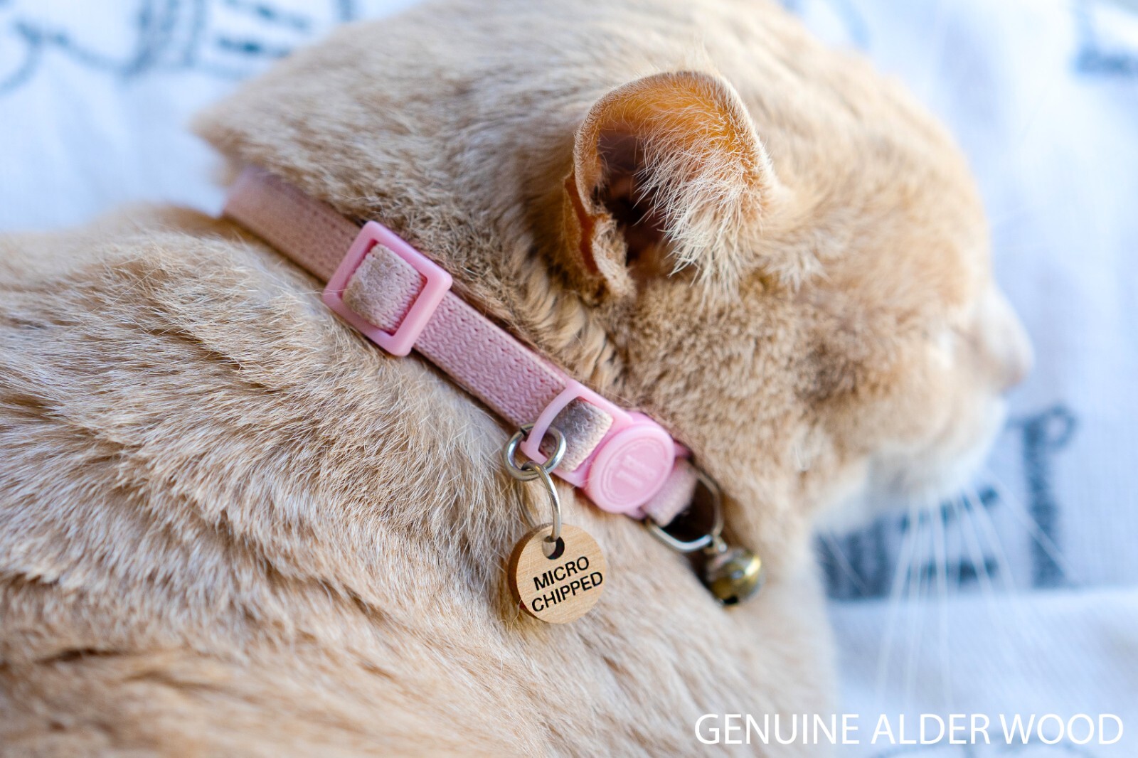 Wood Microchipped Mini ID Pet Tag Charm, Cat and Dog Micro Chipped Pet ID, Tag