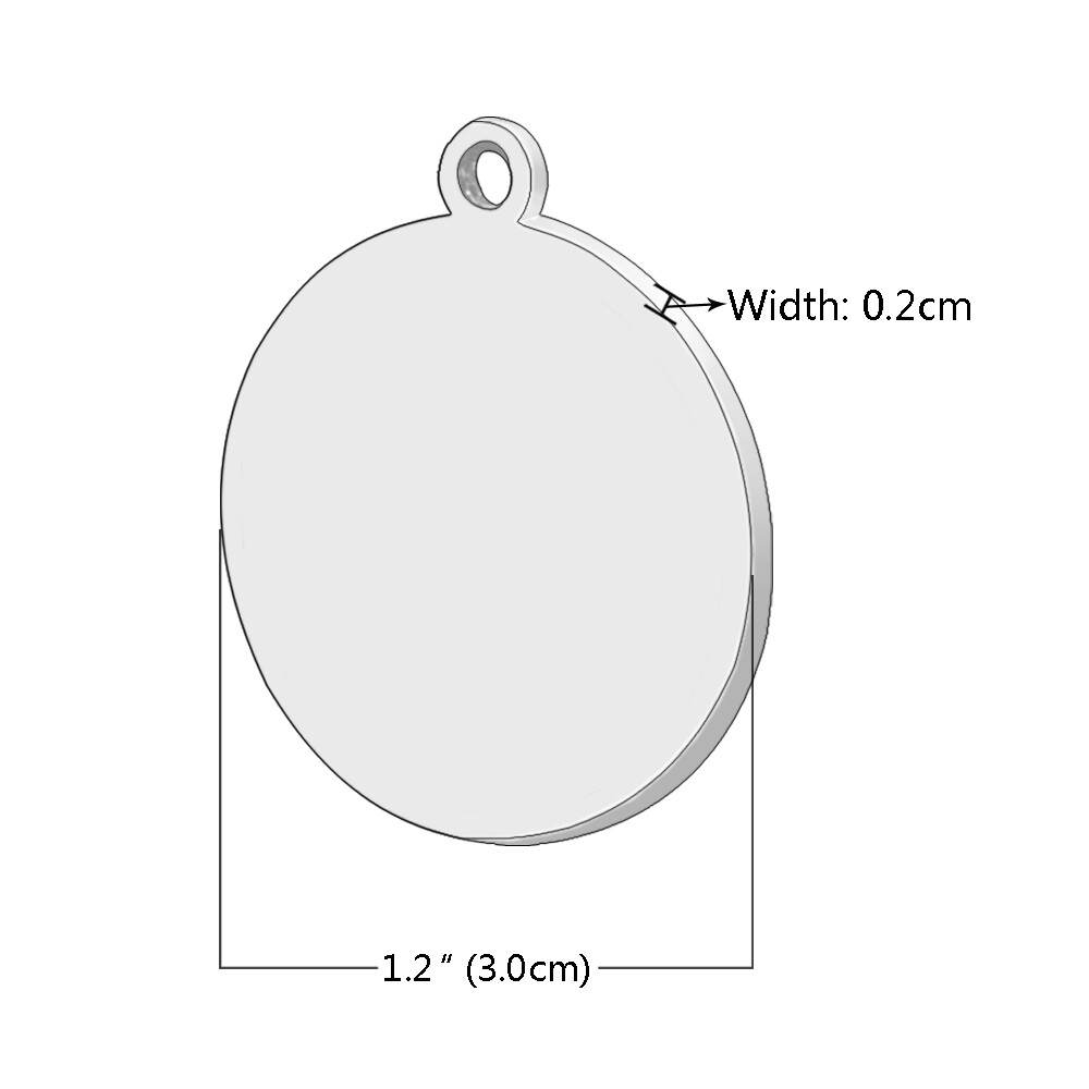 Bling Glitter Paw Round Personalized Dog ID Tags Disc Engraved Puppy Pet Dog Tag