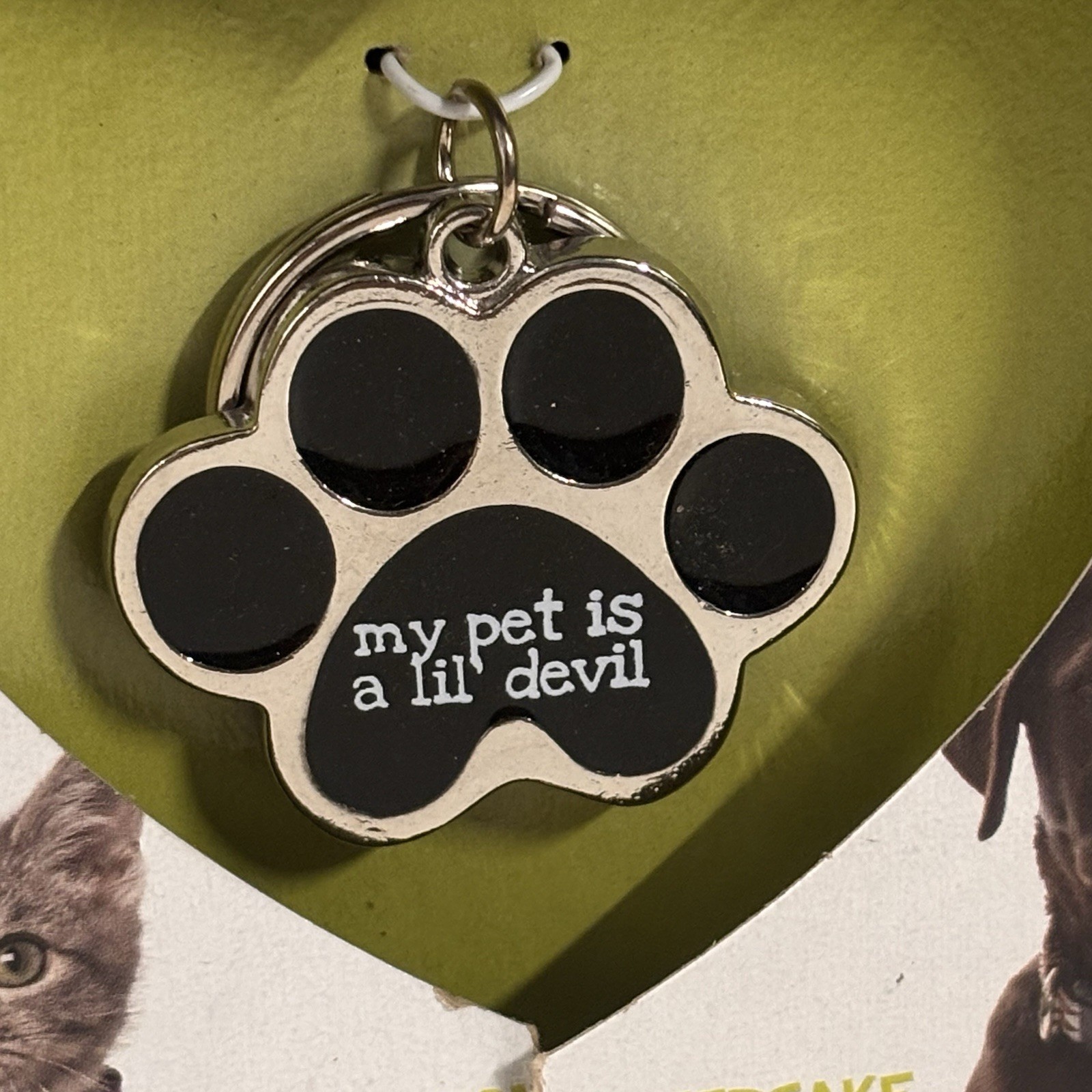 Gloria Duchin Pet Tag – “My Pet Is a Lil’ Devil” Paw Charm, New in Box, USA
