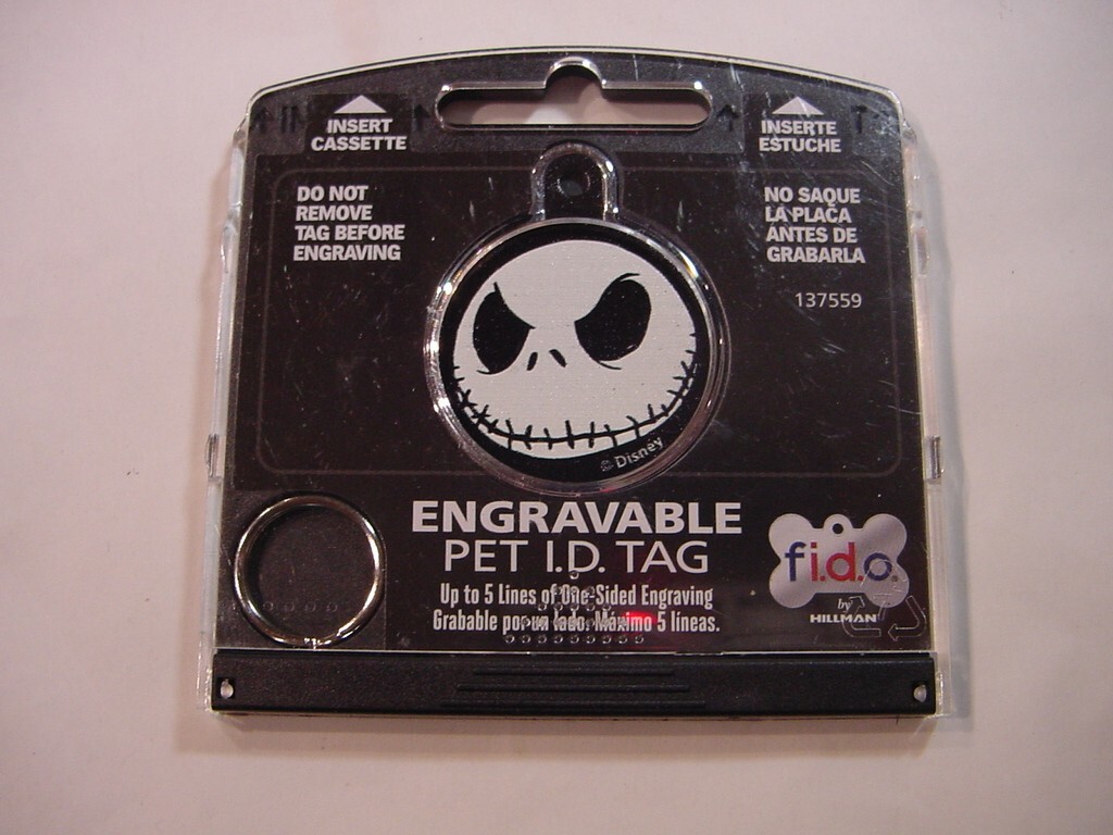 NEW – FIDO ENGRAVABLE PET I.D. TAG – JACK SKELLINGTON