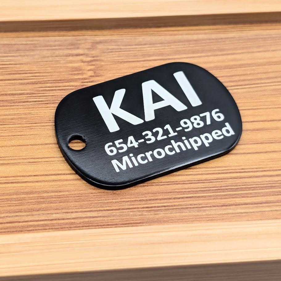 Custom Engraved Personalized Pet tags Double Side Military ID Dog Cat Tag