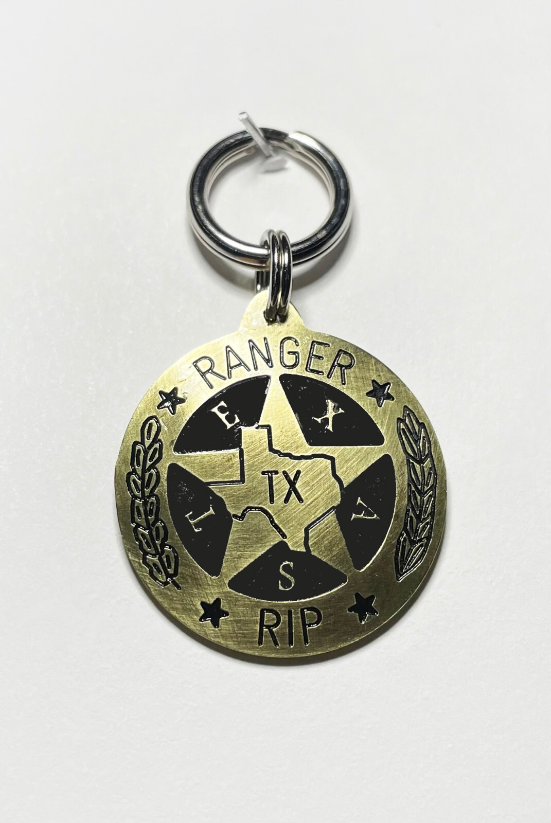 K9 Texas Ranger Police Badge Dog Tag-Custom Engraved ID Tag-Law Enforcement Pet